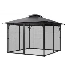 VEVOR Replacement Mesh Gazebo Netting Screen for 10x10x 6.5 ft Patio, Net Only