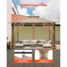 VEVOR Replacement Mesh Gazebo Netting Screen for 10x10x7 ft Patio, Net Only