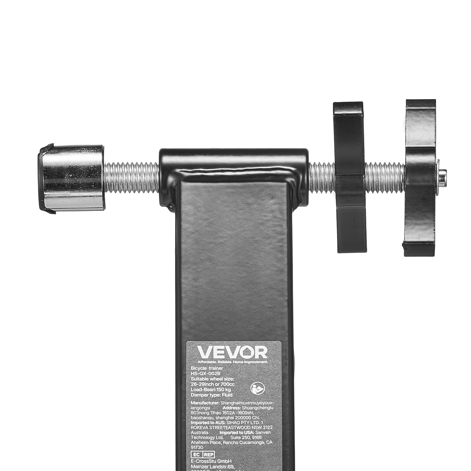 VEVOR Bike Trainer, 26-29 Inch & 700C Wheels, Foldable Fluid Bicycle Stationary Trainer Stand for Indoor Exercise Riding with Quick Release Skewer & Front Wheel Riser Block, Fits Road Bikes, Black