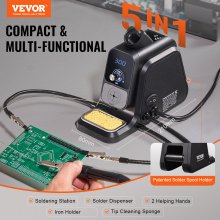 Soldering Iron Station 80W LED Display Soldering Station Kit with Helping Hands