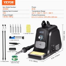 VEVOR Soldering Iron Station 80W LED Display Soldering Station Kit Helping Hands