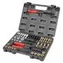 VEVOR 49-Piece Thread Chaser Set, UNC UNF and Metric Thread Restorer Tool, Rethreading Tool Kit with 22 Taps 24 Dies 3 Thread Files Storage Case, Heat Treated Steel, for Mechanics DIY Enthusiasts