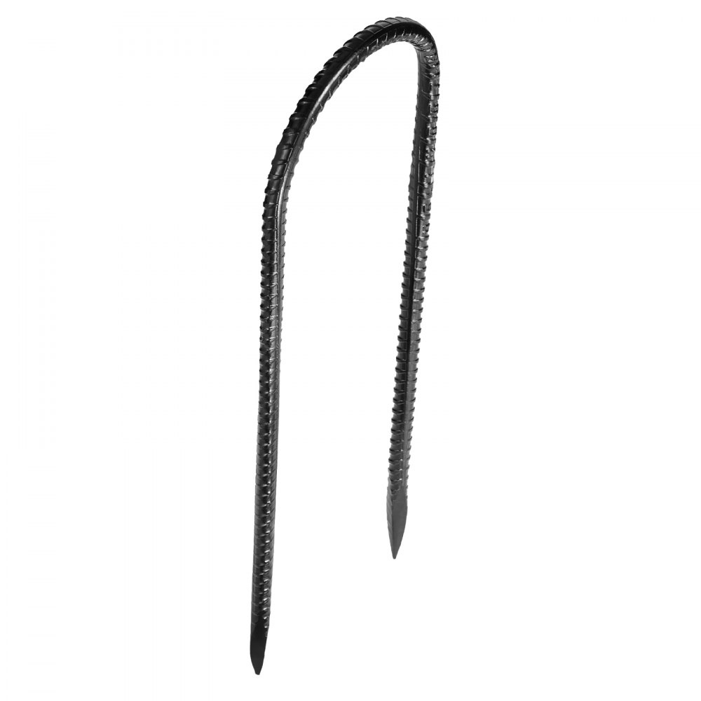 VEVOR 12-Inch 8 Pack Rebar Stakes 304,8x82,04 mm Heavy Duty U Shape Galvanized Ground Anchors