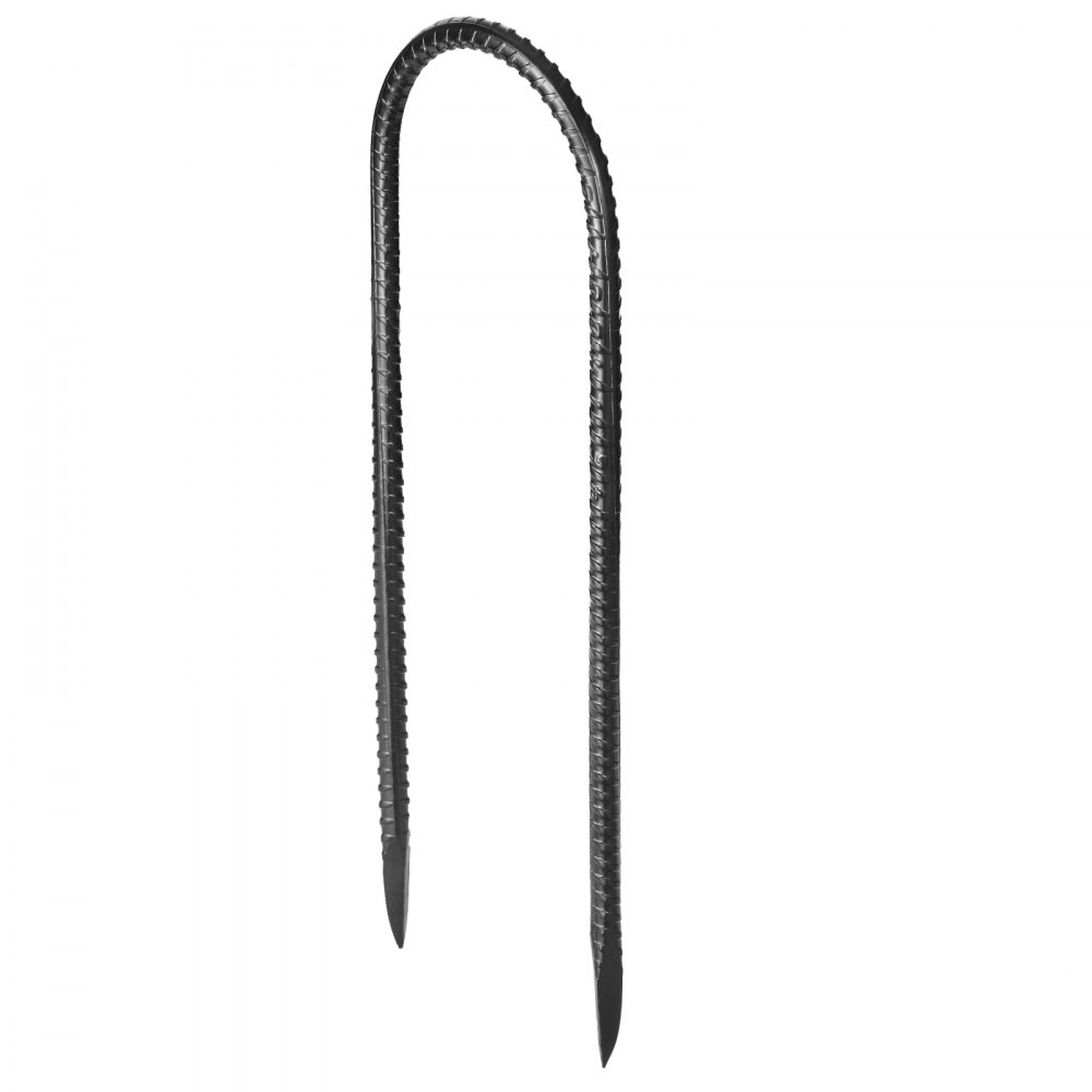 VEVOR 12-Inch 8 Pack Rebar Stakes 304,8x82,04 mm Heavy Duty U Shape Galvanized Ground Anchors