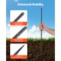 16-Inch 16 Pack Rebar Stakes Heavy Duty Straight Galvanized Steel Ground Anchors