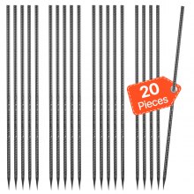 16-Inch 16 Pack Rebar Stakes Heavy Duty Straight Galvanized Steel Ground Anchors