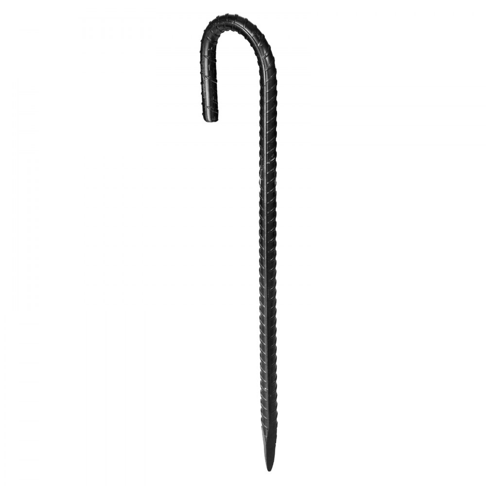VEVOR 304,8 mm / 12-Inch 16 Pack Rebar Stakes Heavy Duty J Hook Galvanized Ground Anchors