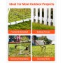 12-Inch 16 Pack Rebar Stakes Heavy Duty J Hook Galvanized Steel Ground Anchors