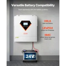 Hybrid Solar Inverter Charger 3000W 110/120V with Built-in 100A MPPT Controller