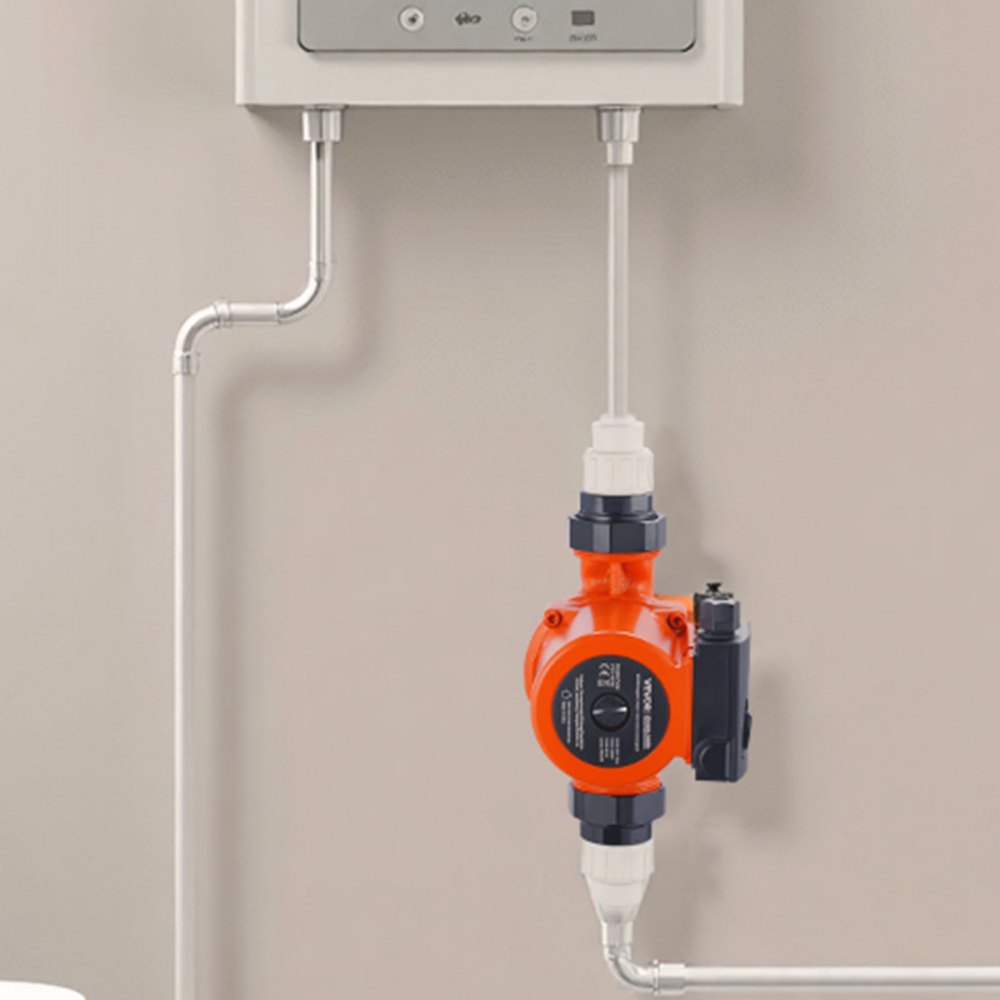 VEVOR LPS32-8S/180 Cast Iron Circulator Pump, 3/8 HP, 220-240V 110 LPM Hot Water Recirculating Circulation Pump, Threaded Connection, 3-Speed Adjustment, Quiet Operation, for Home Heating System, inlet and outlet both 2 inch