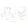 VEVOR LPS32-8S/180 Cast Iron Circulator Pump, 3/8 HP, 220-240V 110 LPM Hot Water Recirculating Circulation Pump, Threaded Connection, 3-Speed Adjustment, Quiet Operation, for Home Heating System, inlet and outlet both 2 inch