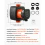 VEVOR LPS25-11PA/180 High Efficiency Circulator Pump, 117 LPM, 11 M Max Lift Cast Iron Hot Water Recirculating Circulation Pump, Threaded Connection, Check Valve, Quiet Operation, for Home Heating System