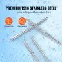 VEVOR 102 Pack Cable Railing Swage Threaded Stud Tension End Fitting Terminal for 1/8" Deck Cable Railing, T316 Stainless Steel, Cable Railing Tensioner 1/8" for Wood/Metal Post, Silver