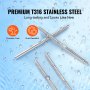 VEVOR 102 Pack Cable Railing Swage Threaded Stud Tension End Fitting Terminal for 1/8" Deck Cable Railing, T316 Stainless Steel, Cable Railing Tensioner 1/8" for Wood/Metal Post, Silver