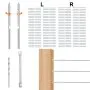 VEVOR 102 Pack Cable Railing Swage Threaded Stud Tension End Fitting Terminal for 1/8" Deck Cable Railing, T316 Stainless Steel, Cable Railing Tensioner 1/8" for Wood/Metal Post, Silver