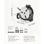 VEVOR Horizontal Vertical Rotary Table 200 mm Precision Milling Rotary Table, with T-Slot & Graduated Scale, Worm Gear Adjustment, Cast Iron, Precision Indexing, for Milling Machines & Drill Presses