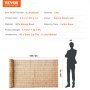 VEVOR Natural Reed Fencing, 3.3 ft x 9.8 ft, Reed Screen Curtain Balcony Reed Fence Roll for Outdoor Backyard Patio, Decorative Fence for Backyard Garden Fencing Divider, Privacy Screen Panel Curtain