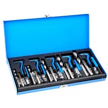 VEVOR Helicoil Thread Repair Kit, 131-Piece SAE HSS Drill Helicoil Repair Kit, 1/4" 5/16" 3/8" 7/16" 1/2"UNC Rethreading Tool Kit with Drill Bits Thread Inserts Taps Breakoff Installation Tools