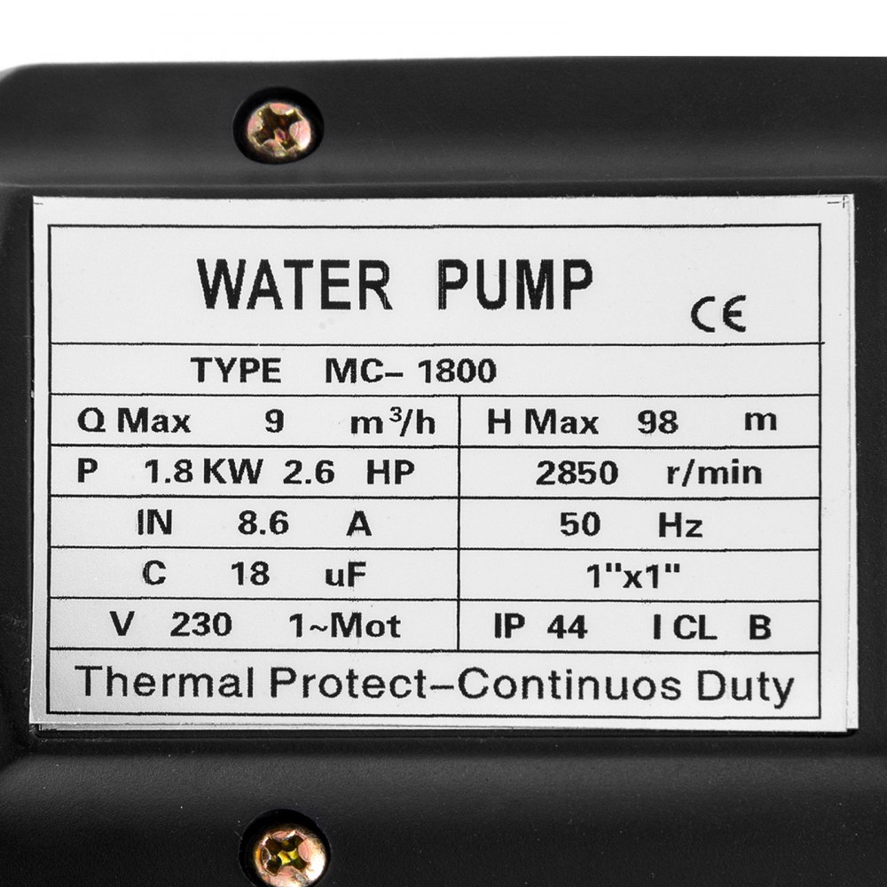 Presser Switch Garden Water Pump Multi Stage Irrigation 98M Irrigation MC-1800