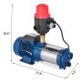 2200w Centrifugal Booster Water Pump 9600 L/h Garden 230v / 50 Hz Farm