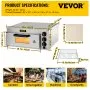 VEVOR Commercial Pizza Oven Countertop, 14\" Single Deck Layer, 110V 1300W Stainless Steel Electric Pizza Oven with Stone and Shelf, Multipurpose Indoor Pizza Maker for Restaurant Home Pretzels Baked