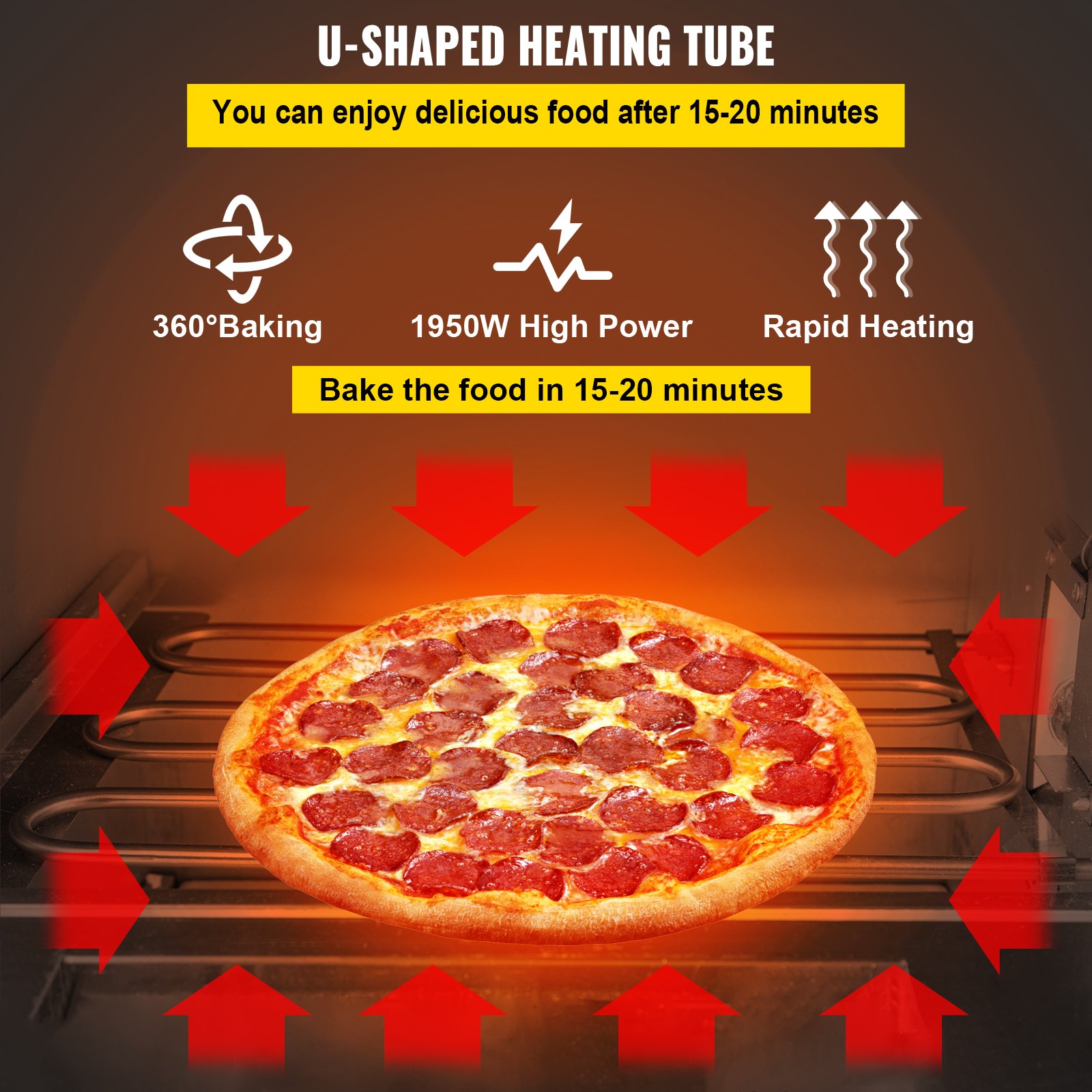 Commercial Pizza Oven Countertop, 14" Double Deck Layer, 110V 1950W Stainless Steel Electric Pizza Oven with Stone and Shelf, Multipurpose Indoor Pizza Maker for Restaurant Home Pretzels Baked Commercial Pizza Oven Countertop, 14" Double Deck Layer, 110V 1950W Stainless Steel Electric Pizza Oven with Stone and Shelf, Multipurpose Indoor Pizza Maker for Restaurant Home Pretzels Baked