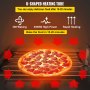 Pracovní deska VEVOR na pizzu, 14" dvoupodlažní, 110V 1950W nerezová elektrická trouba na pizzu s kamenem a policí, víceúčelový vnitřní stroj na výrobu pizzy pro domácí preclíky pečené v restauraci