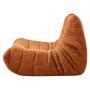 VEVOR Bean Bag Chair, L-Shaped Bean Bag Chair with Soft Armrests and Storage Pocket, 25D Memory Foam Filled with Soft Teddy Velvet Cover, Bean Bag for Bedroom or Playroom, Brown