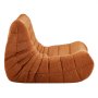 VEVOR Bean Bag Chair, L-Shaped Bean Bag Chair with Soft Armrests and Storage Pocket, 25D Memory Foam Filled with Soft Teddy Velvet Cover, Bean Bag for Bedroom or Playroom, Brown