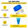 leak-proof design of 15ml VEVOR centrifuge tubes with screw cap and conical bottom, max 10500xg rcf.