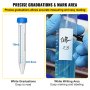 VEVOR centrifuge tubes with precise graduations and white writing area for easy marking and labeling