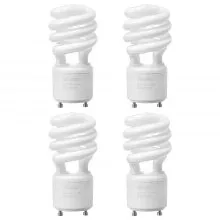 VEVOR 4-Pack CFL Light Bulbs 13W Compact Fluorescent Bulbs with 2700K Warm Light