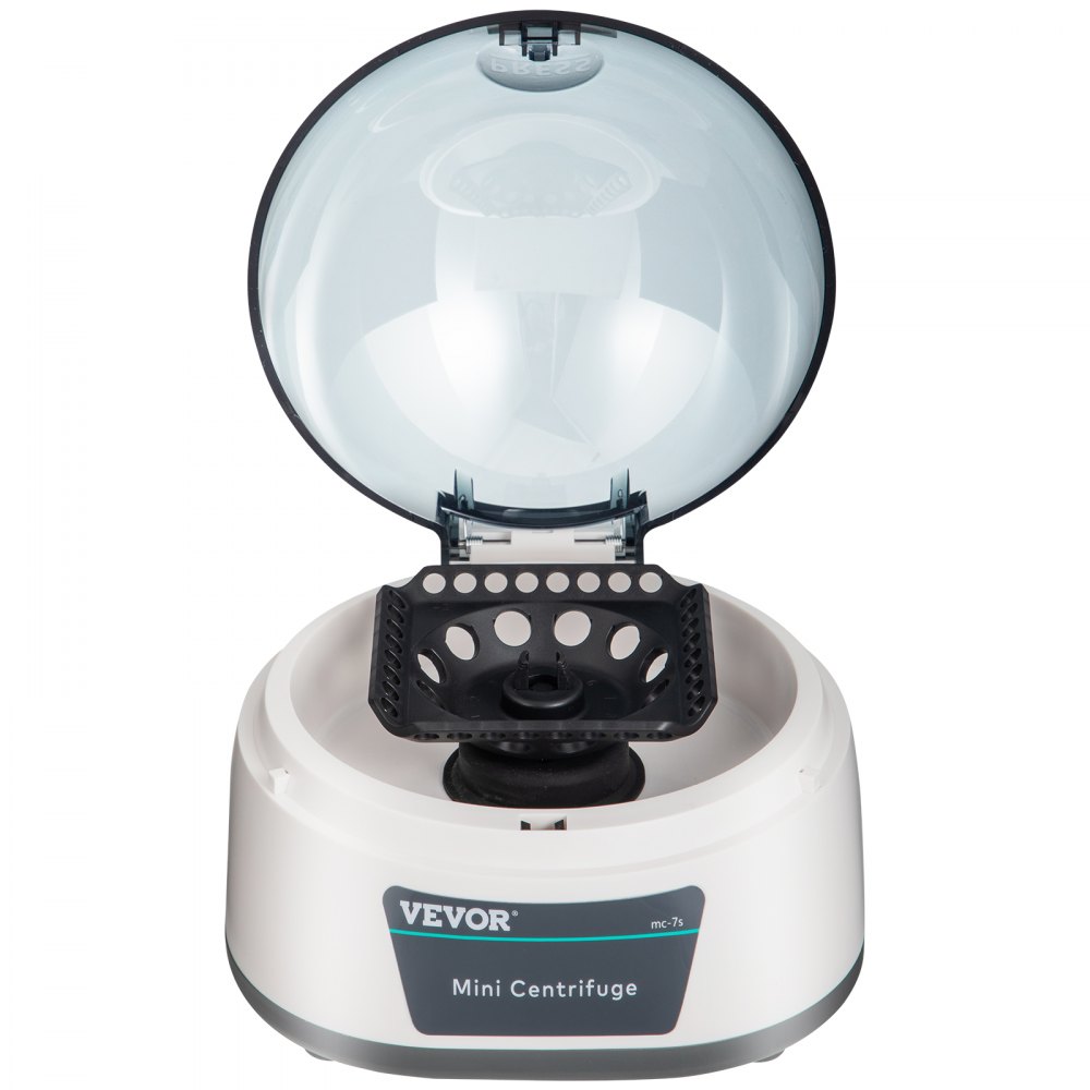 VEVOR Centrifuge, 7000RPM Fixed Speed Lab Centrifuge Machine, Max. 3286xg RCF Scientific Mini Centrifuge, with 2 in 1 Rotor, fits 0.2/0.5/1.5/2mL Tubes with 0.2/0.5mL Adapters, for Liquid Samples