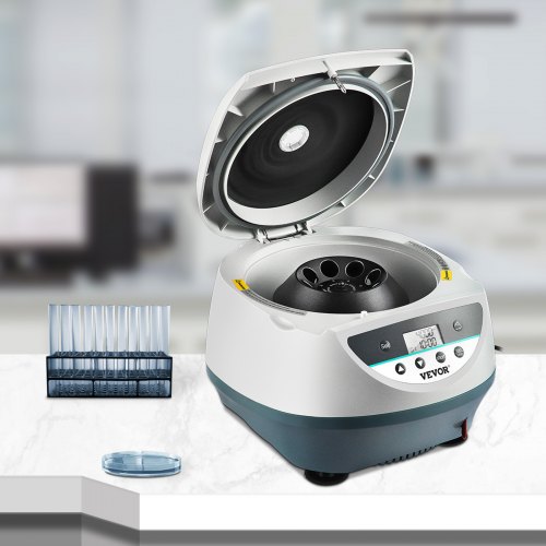 VEVOR Centrifuge, 500-5000RPM Variable Speed Lab Centrifuge Machine, Max. 3074xg RCF Digital Bench-top Centrifuge, w/ 6 x 15mL & 8 x 15mL Rotor, LCD Display, RPM RCF Time Control, for Liquid Samples
