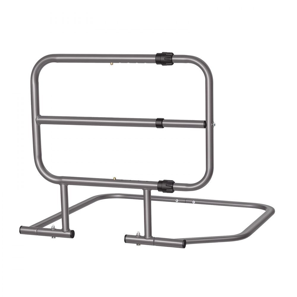 VEVOR Bed Rails for Elderly Adults 90.7kg Capacity Bed Side Assist Rail, High-Strength Steel, L-Shaped Bedside Cane for Seniors, Adjustable Handle Length, Fits King Queen Full Twin Beds