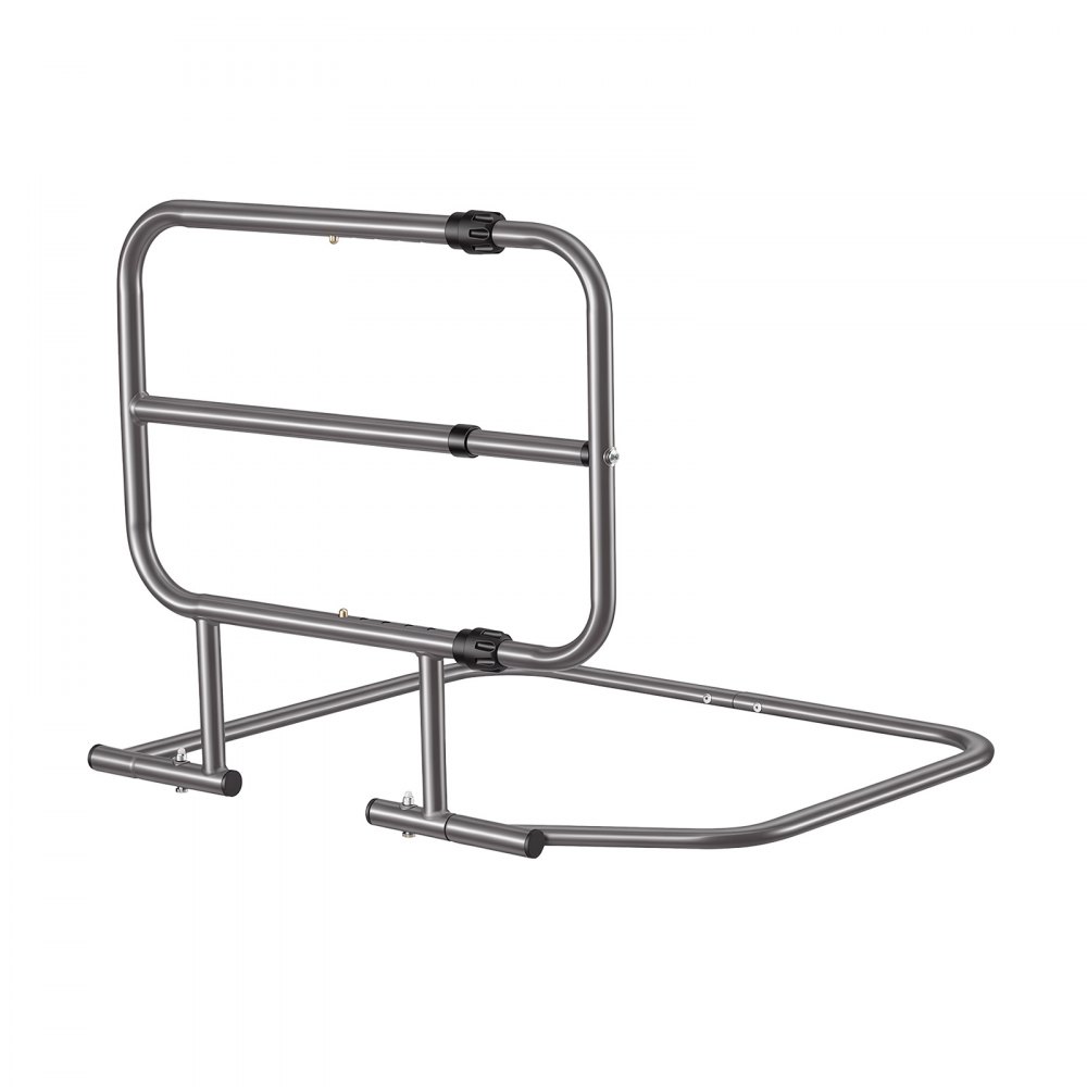 VEVOR Bed Rails for Elderly Adults 90.7kg Capacity Bed Side Assist Rail, High-Strength Steel, L-Shaped Bedside Cane for Seniors, Adjustable Handle Length, Fits King Queen Full Twin Beds