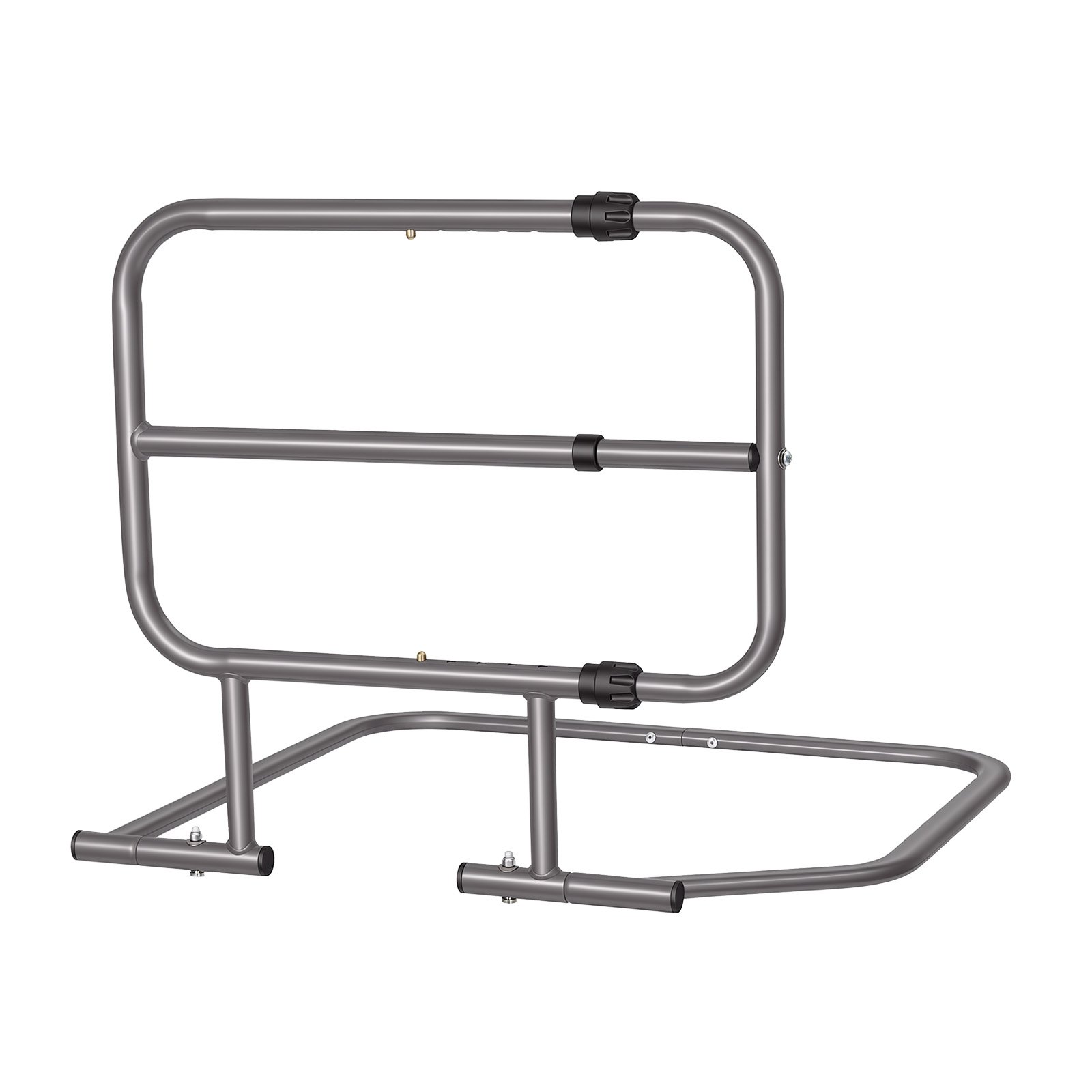 VEVOR Bed Rails for Elderly Adults 90.7kg Capacity Bed Side Assist Rail, High-Strength Steel, L-Shaped Bedside Cane for Seniors, Adjustable Handle Length, Fits King Queen Full Twin Beds