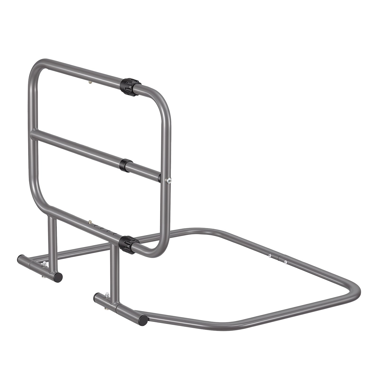 VEVOR Bed Rails for Elderly Adults 90.7kg Capacity Bed Side Assist Rail, High-Strength Steel, L-Shaped Bedside Cane for Seniors, Adjustable Handle Length, Fits King Queen Full Twin Beds