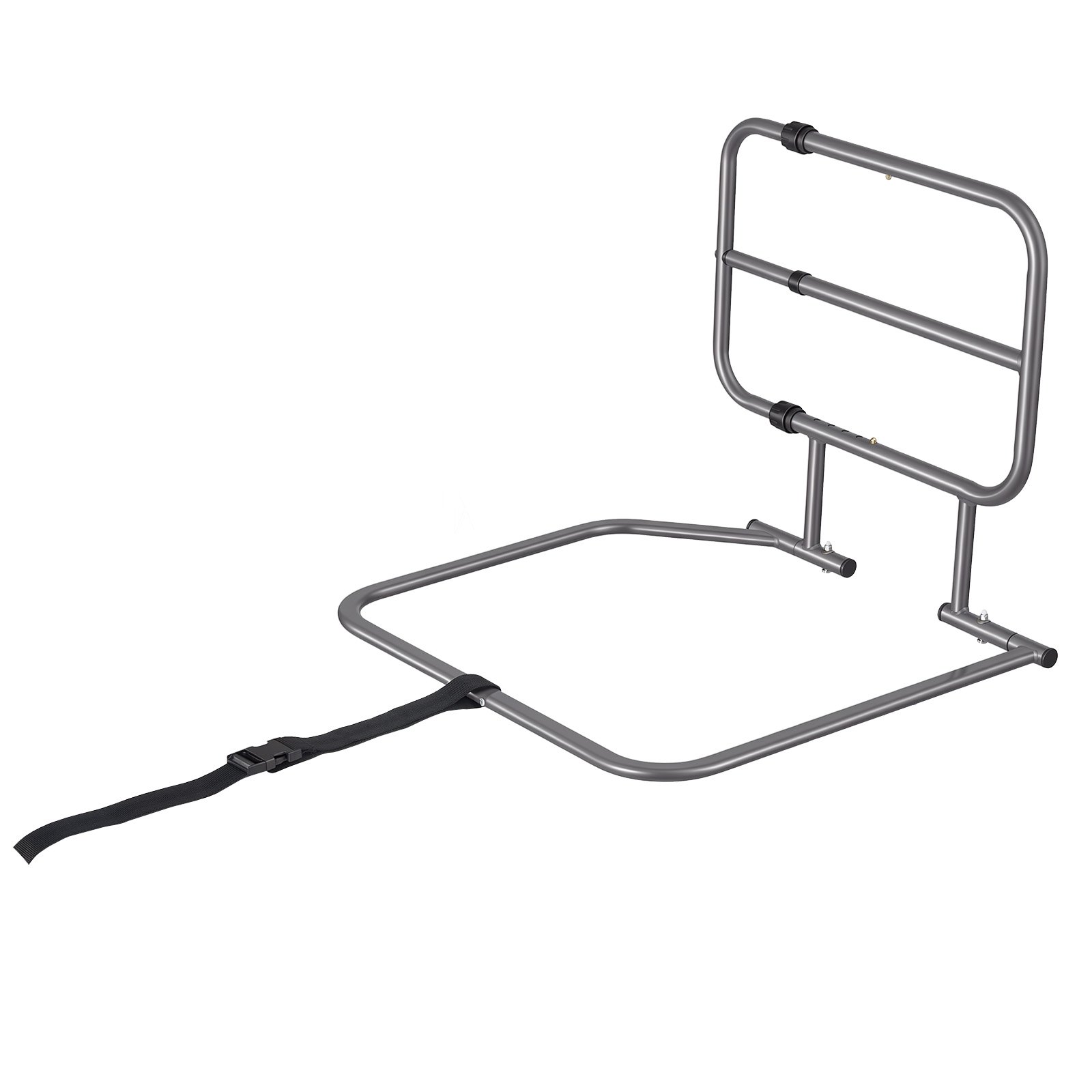 VEVOR Bed Rails for Elderly Adults 90.7kg Capacity Bed Side Assist Rail, High-Strength Steel, L-Shaped Bedside Cane for Seniors, Adjustable Handle Length, Fits King Queen Full Twin Beds