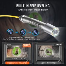 Sewer Camera 98 ft Self-Leveling Duct Camera with 512Hz Locator 36X Zoom