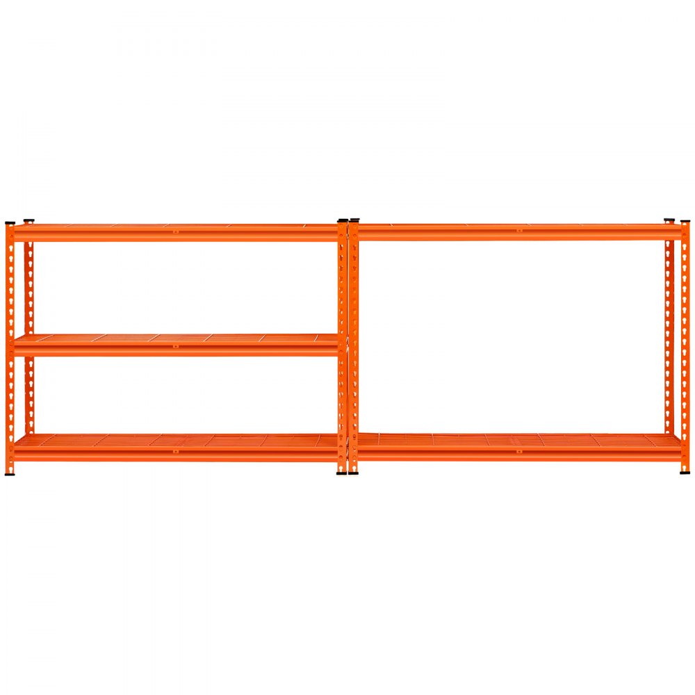VEVOR Storage Shelves, 2500 lbs, 5 Tier Heavy Duty Garage Shelving, 18" D x 48" W x 72" H Adjustable Metal Shelves for Industrial Shelving Unit Utility Shelf, for Kitchen, Warehouse, Basement, Orange