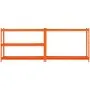 VEVOR Storage Shelves, 2500 lbs, 5 Tier Heavy Duty Garage Shelving, 18" D x 48" W x 72" H Adjustable Metal Shelves for Industrial Shelving Unit Utility Shelf, for Kitchen, Warehouse, Basement, Orange