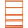 VEVOR Storage Shelves, 2500 lbs, 5 Tier Heavy Duty Garage Shelving, 18" D x 48" W x 72" H Adjustable Metal Shelves for Industrial Shelving Unit Utility Shelf, for Kitchen, Warehouse, Basement, Orange