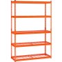 VEVOR Storage Shelves, 2500 lbs, 5 Tier Heavy Duty Garage Shelving, 18" D x 48" W x 72" H Adjustable Metal Shelves for Industrial Shelving Unit Utility Shelf, for Kitchen, Warehouse, Basement, Orange