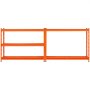 VEVOR Storage Shelves, 2500 lbs, 5 Tier Heavy Duty Garage Shelving, 18" D x 48" W x 72" H Adjustable Metal Shelves for Industrial Shelving Unit Utility Shelf, for Kitchen, Warehouse, Basement, Orange