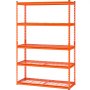VEVOR Storage Shelves, 2500 lbs, 5 Tier Heavy Duty Garage Shelving, 18" D x 48" W x 72" H Adjustable Metal Shelves for Industrial Shelving Unit Utility Shelf, for Kitchen, Warehouse, Basement, Orange