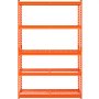 VEVOR Storage Shelves, 2500 lbs, 5 Tier Heavy Duty Garage Shelving, 18" D x 48" W x 72" H Adjustable Metal Shelves for Industrial Shelving Unit Utility Shelf, for Kitchen, Warehouse, Basement, Orange