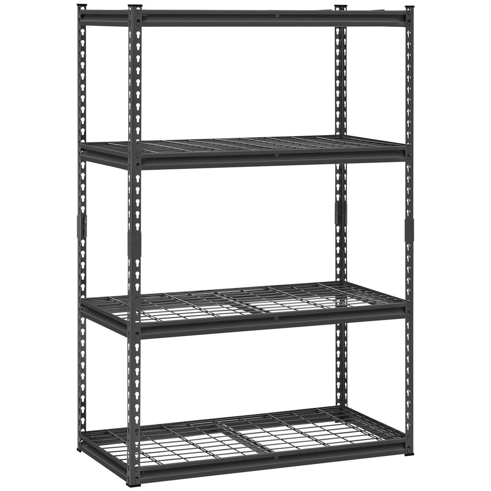 VEVOR Storage Shelves, 1089 kg, 4 Tier Heavy Duty Garage Shelving, 508 x 1016 x 1524 mm Adjustable Metal Shelves for Industrial Shelving Unit Utility Shelf, for Kitchen, Warehouse, Basement, Black