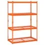 VEVOR Storage Shelves, 2400 lbs, 4 Tier Heavy Duty Garage Shelving, 20" D x 40" W x 60" H Adjustable Metal Shelves for Industrial Shelving Unit Utility Shelf, for Kitchen, Warehouse, Basement, Orange