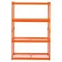 VEVOR Storage Shelves, 2400 lbs, 4 Tier Heavy Duty Garage Shelving, 20" D x 40" W x 60" H Adjustable Metal Shelves for Industrial Shelving Unit Utility Shelf, for Kitchen, Warehouse, Basement, Orange